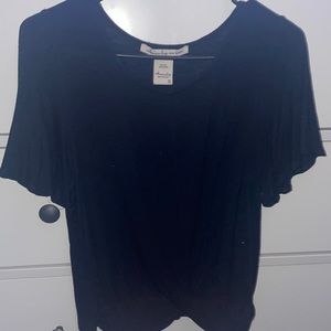 Black flowy formal shirt